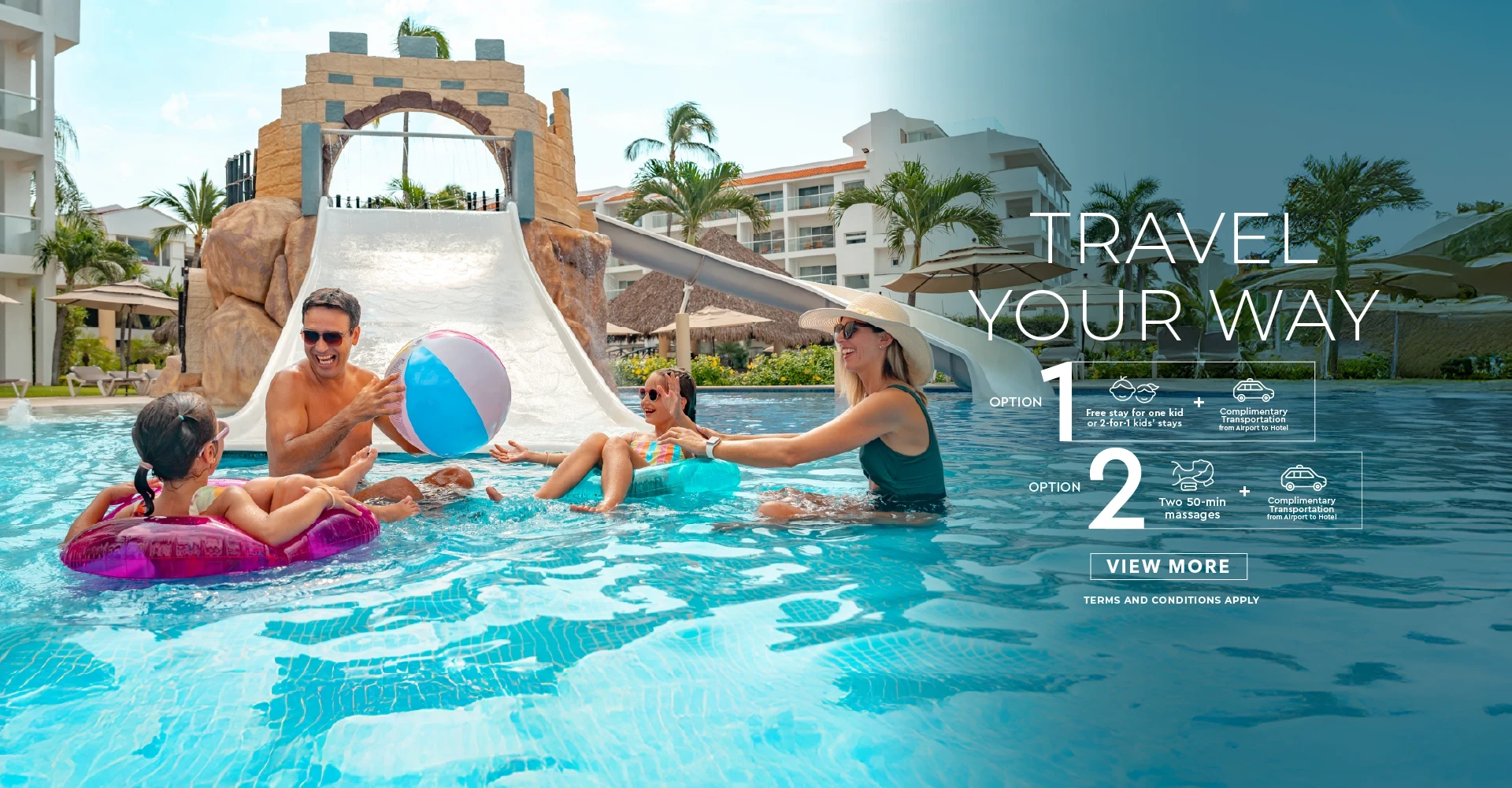 The beach is even better when you choose your benefits Family Resort Mexico