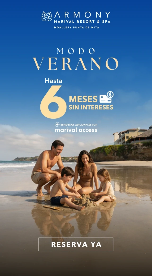Oferta de verano resort frente al mar Punta de Mita