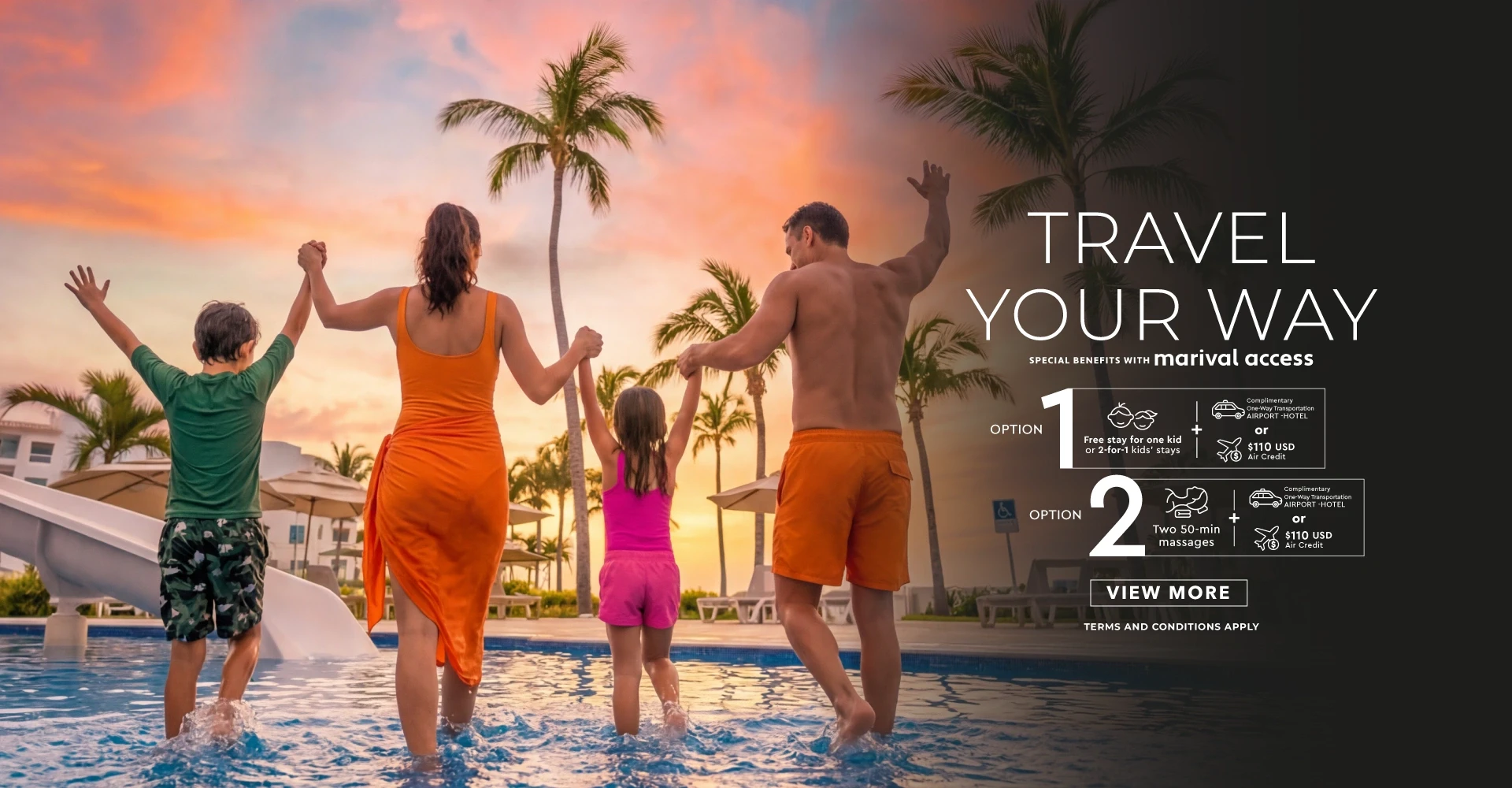 The beach is even better when you choose your benefits Family Resort Mexico