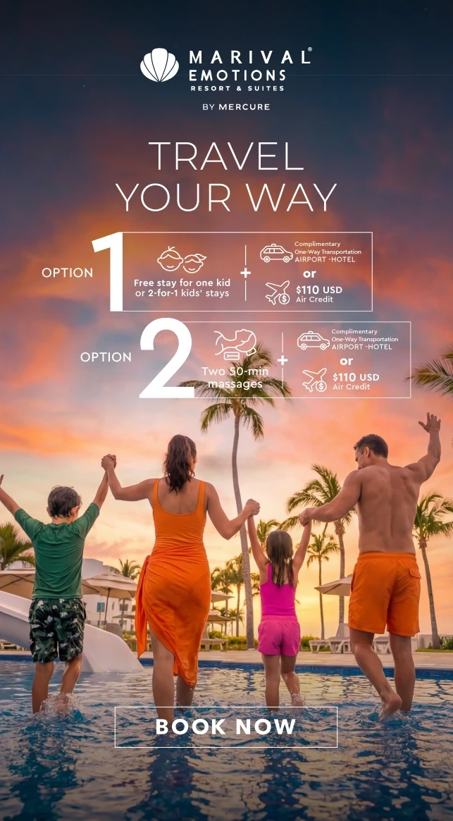 The beach is even better when you choose your benefits Family Resort Mexico